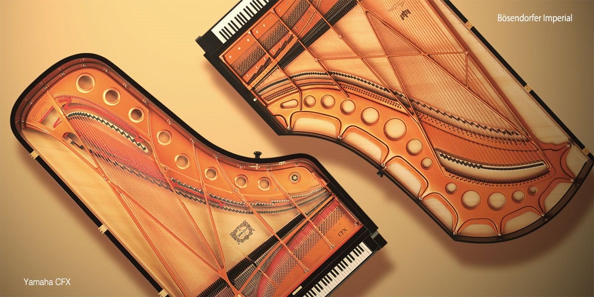 Le Yamaha CFX et le Bosendorfer 290